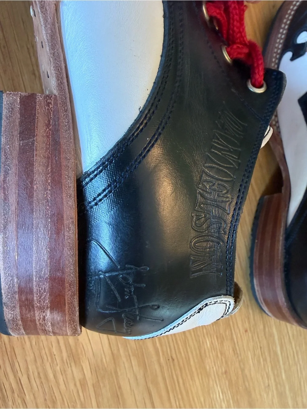 John Fluevog x Danielson Lace-Up Black White Sz 8